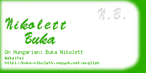 nikolett buka business card